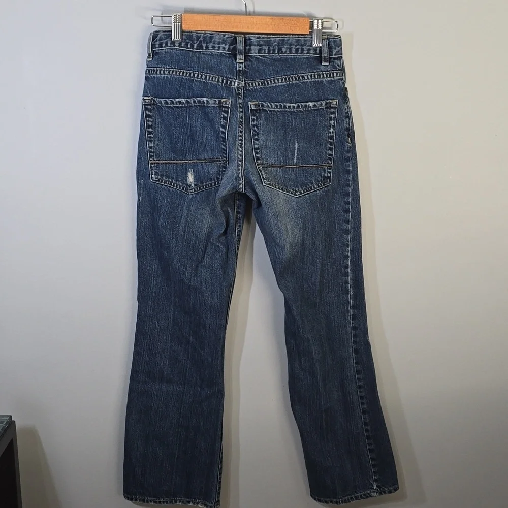 Old Navy Blue Bootcut Denim Jeans with Yellow Tag Boy's Size 16 100% Cotton